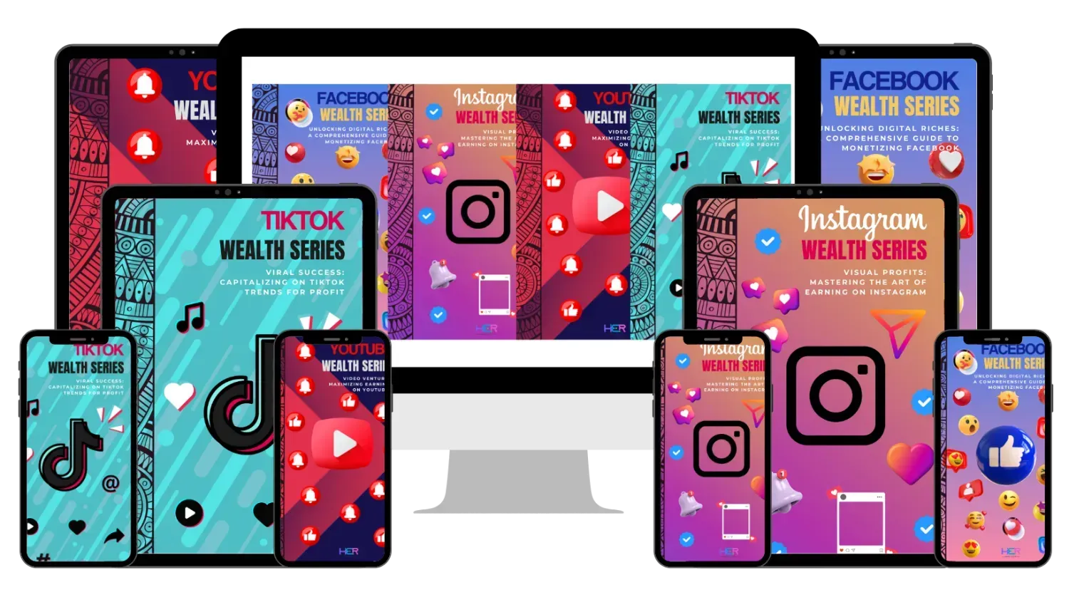 Social Media Wealth Series templates Her Money Hustle