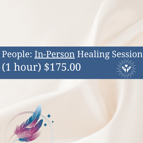 Image showing details for in-person healing sessions for people with Finding Your Light Healing