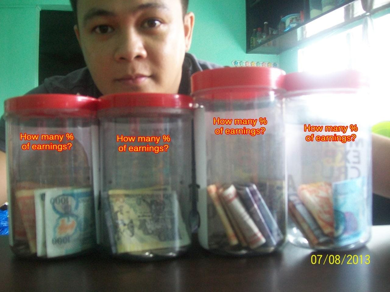 Four jars representing the money framework in Money Lost!