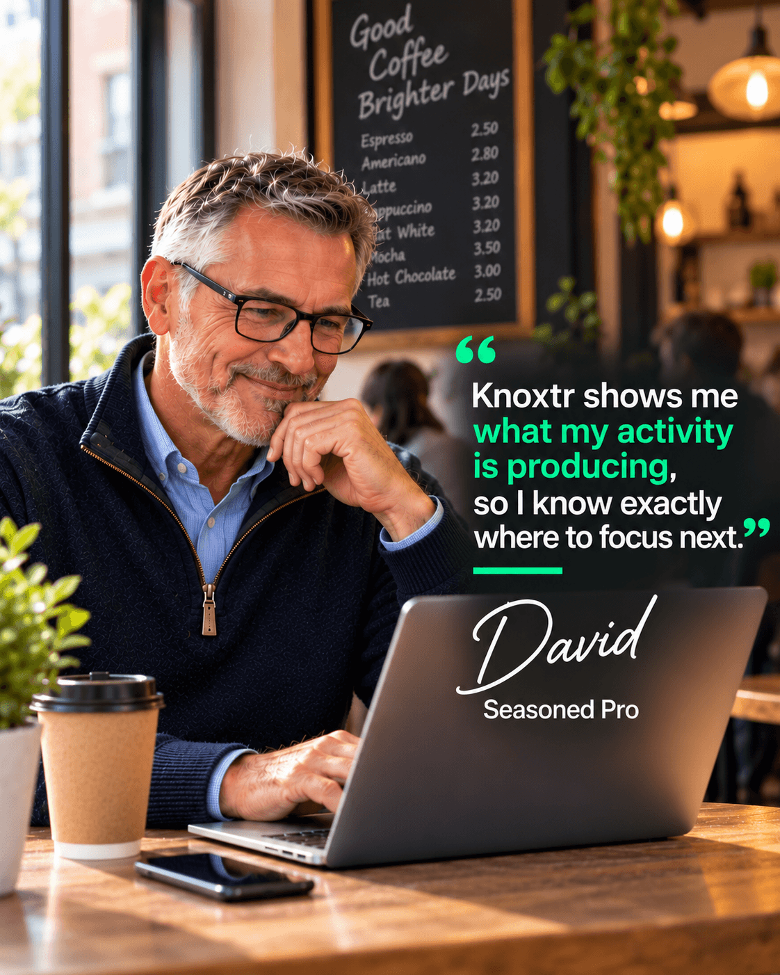 David — Seasoned Pro, featured in a Knoxtr customer story.