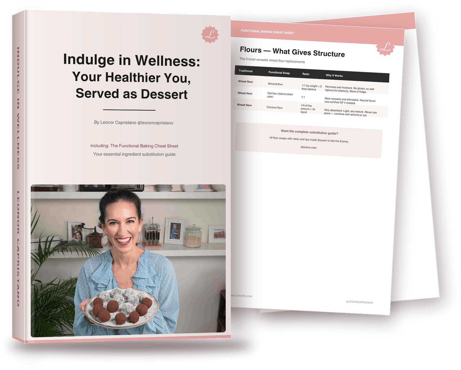 Indulge in Wellness free guide and Functional Baking Cheat Sheet