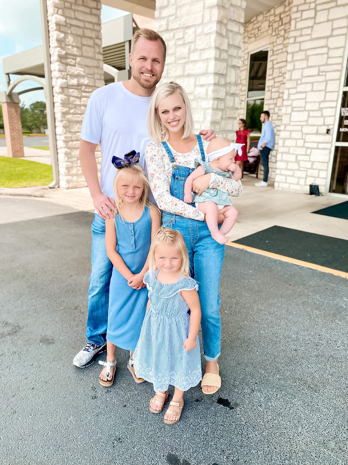 Josh with his wife and daughters