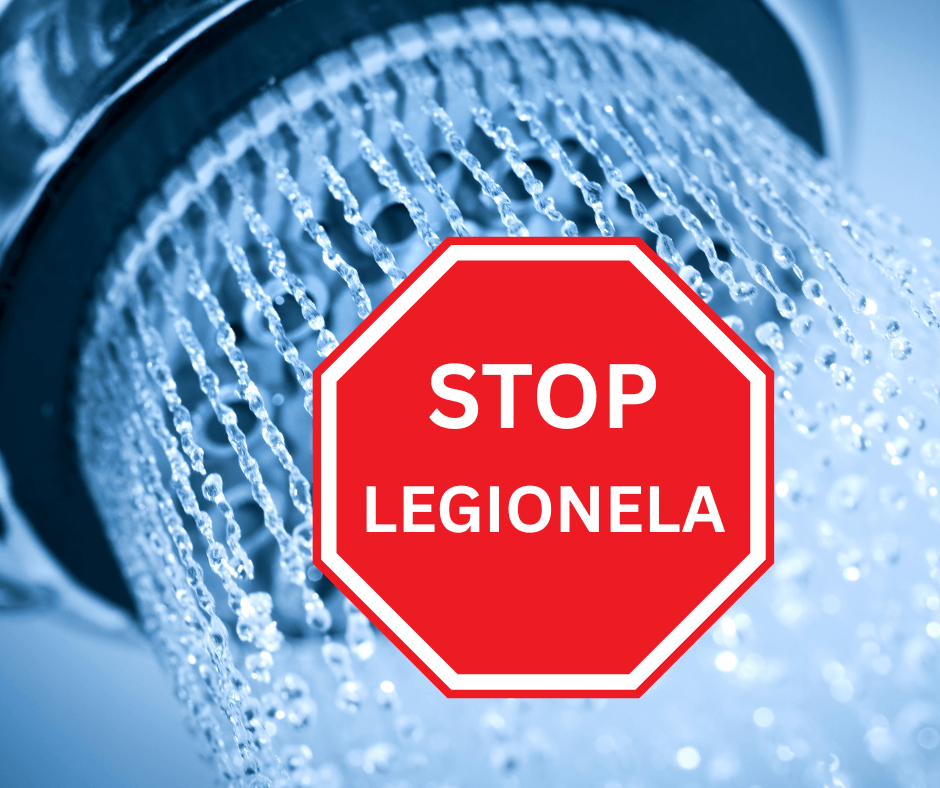 Voda teče na prhi - legionela stop