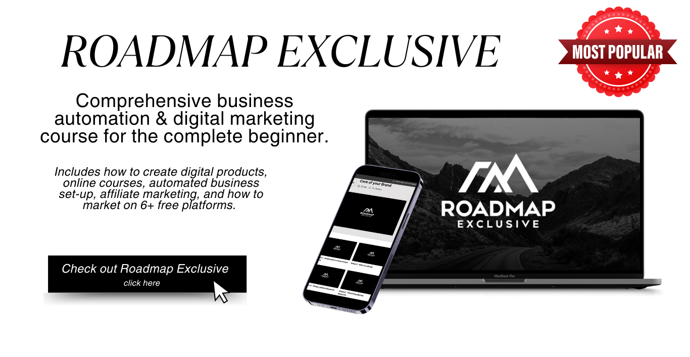 Roadmap Exclusive Digital Marketing Course- Enter your information to learn more. 