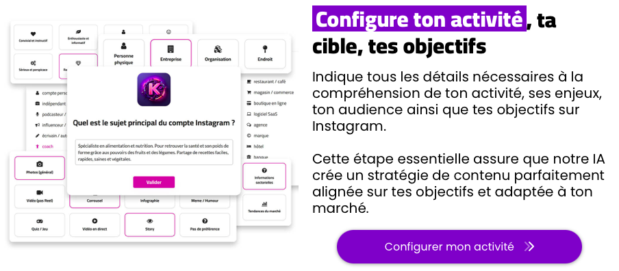 configure ton activité