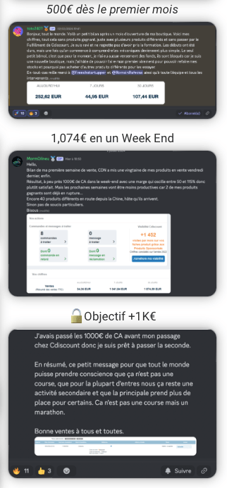témoignages de gains