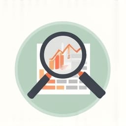 magnifying glass chart icon