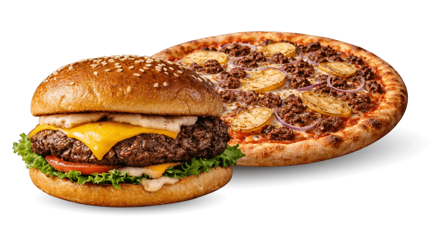 Smash burger et pizza