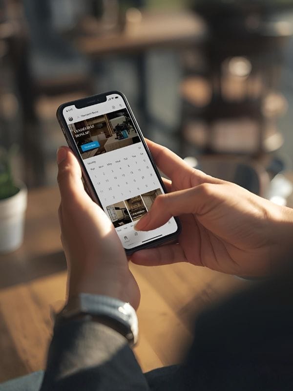 szállás weboldal foglalási naptár