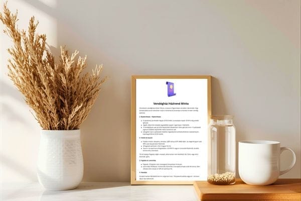 bónusz házirend minta szállásadóknak