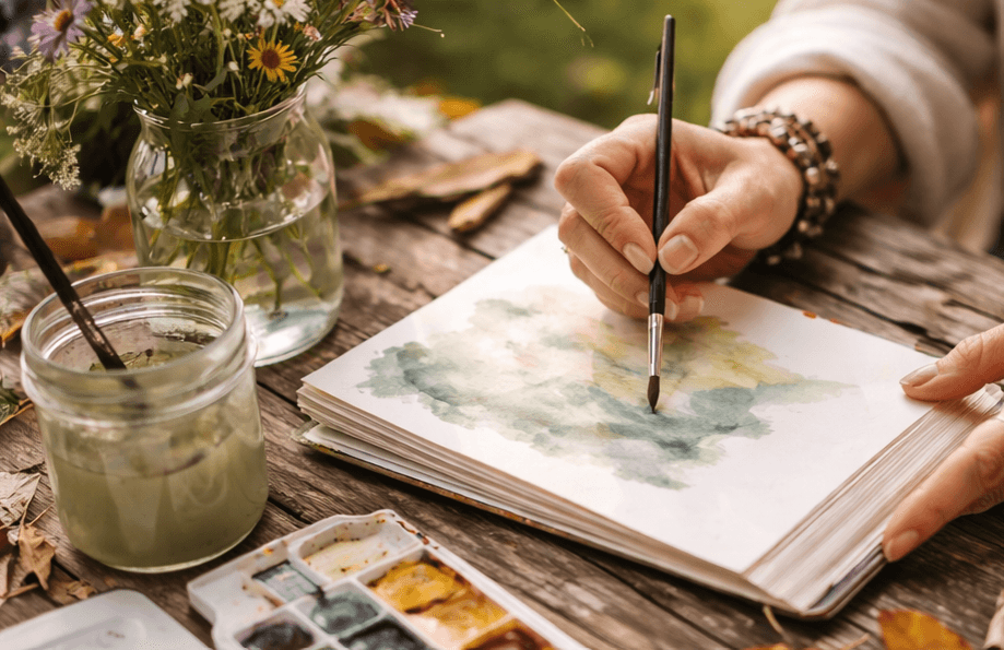 Nature-based art therapy sessions, Taurangac, New Zealand