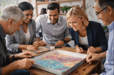 Corporate wellbeing Art and craft sessions, Tauranga, New Zealand