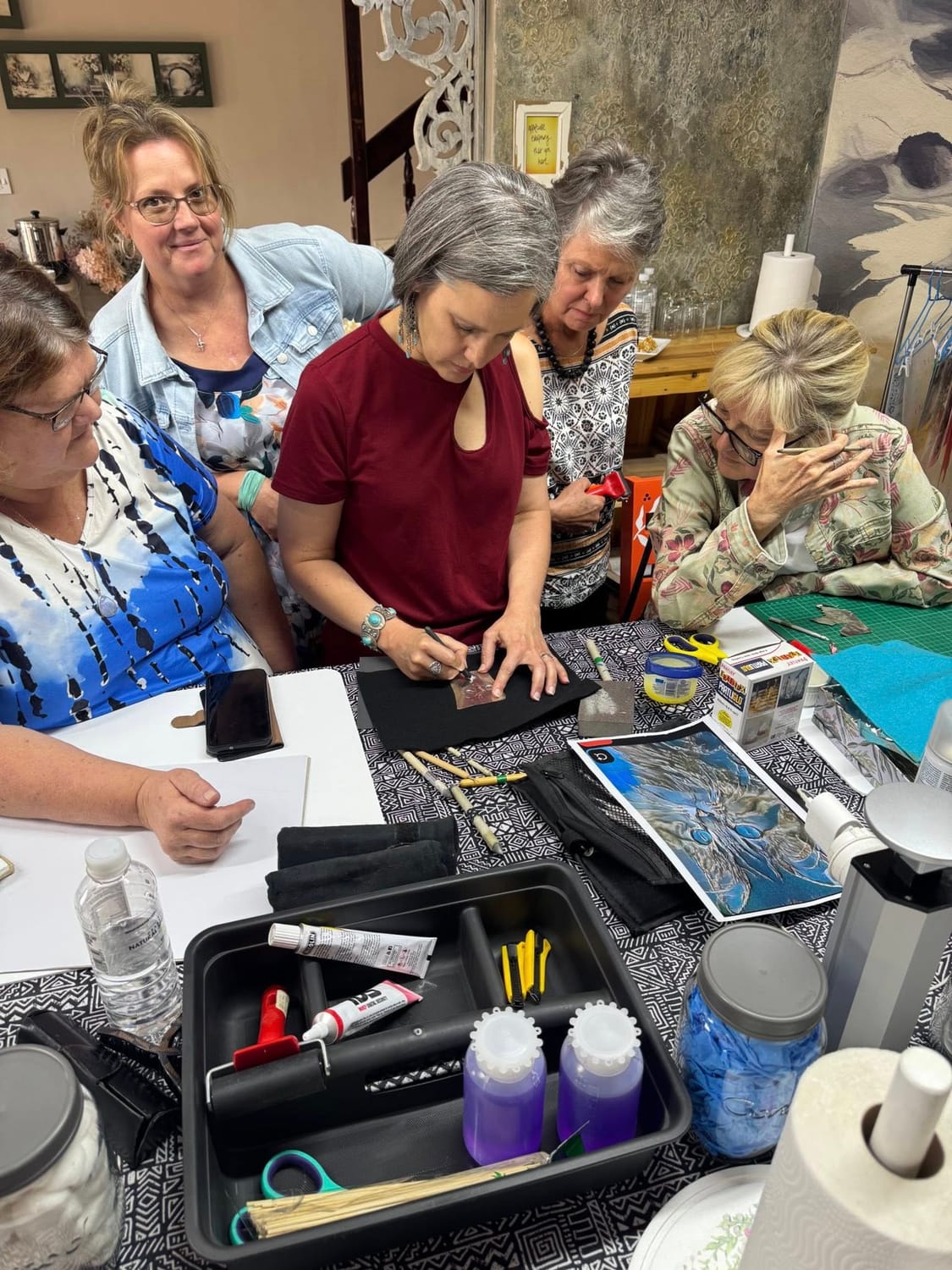 Advanced pewter art class with Ninette Kruger