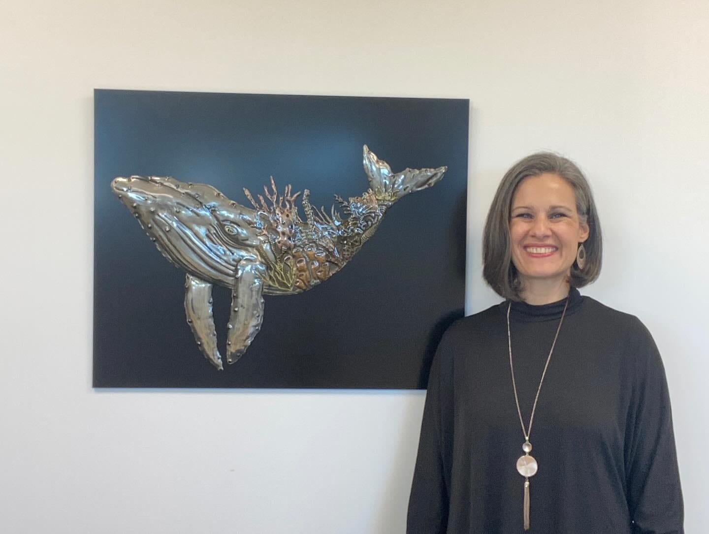 Pewter Whale Art by Ninette Kruger