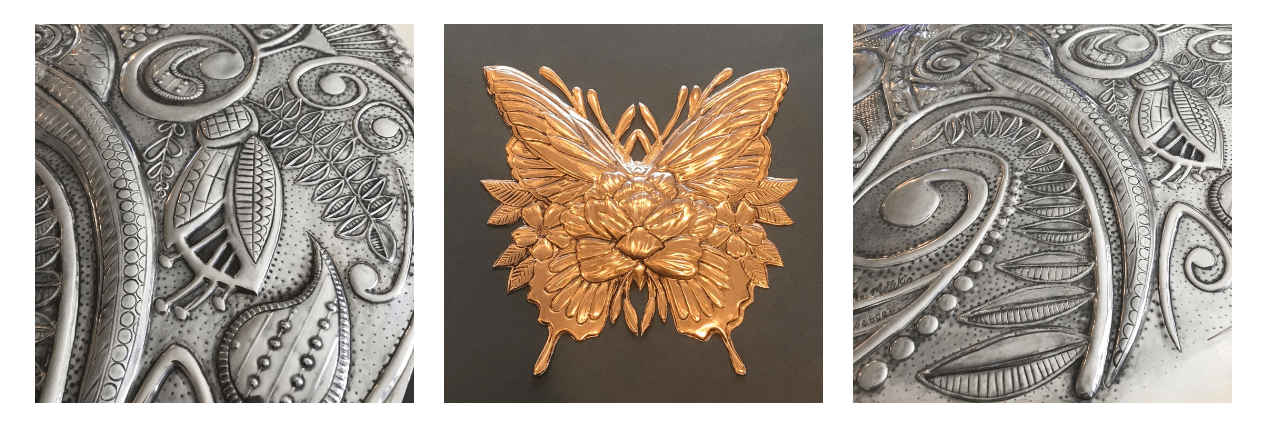 Metal Embossing and Pewter Art online course bundle from Pewter artist Ninette Kruger