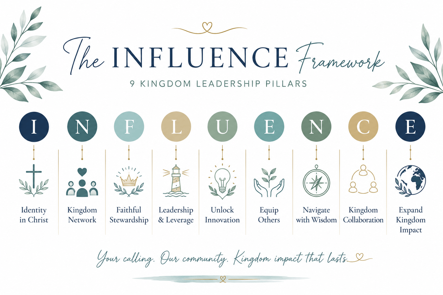 The INFLUENCE Framework of Kingdom Leadership for Christian entrepreneuers, visionaries, leaders and creatives