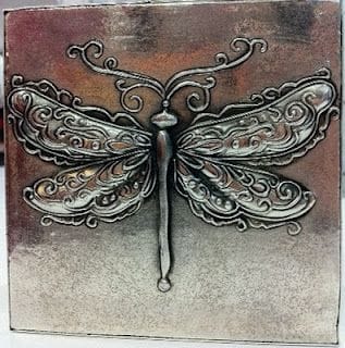 Embossed Metal Dragonfly workshop in Tauranga, New Zealand