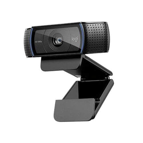 Logitech C920 HD Pro Webcam - 1080p, Optical, Full HD Streaming Camera for Widescreen Video Calling and Recording, Dual Microphones, Autofocus, Compatible with PC - Desktop Computer or Laptop - Black