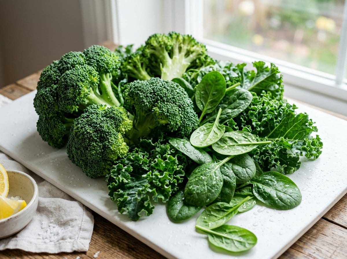 Broccoli & leafy greens — vitamin K helps form sphingolipids in brain cells