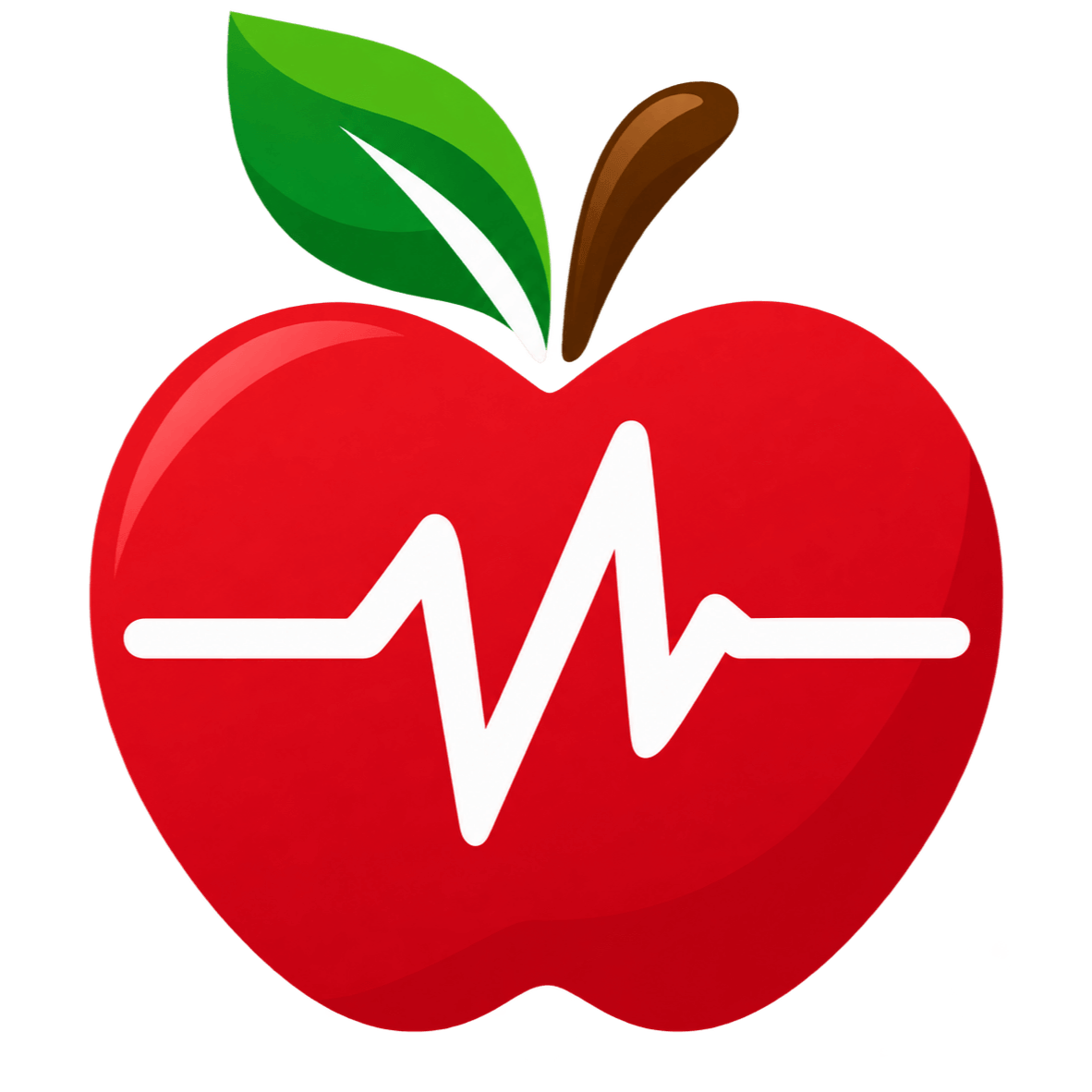 Natural healthier you healthy apple icon
