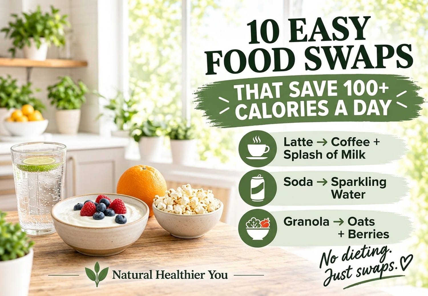 10 easy food swaps that save 100+ calories a day