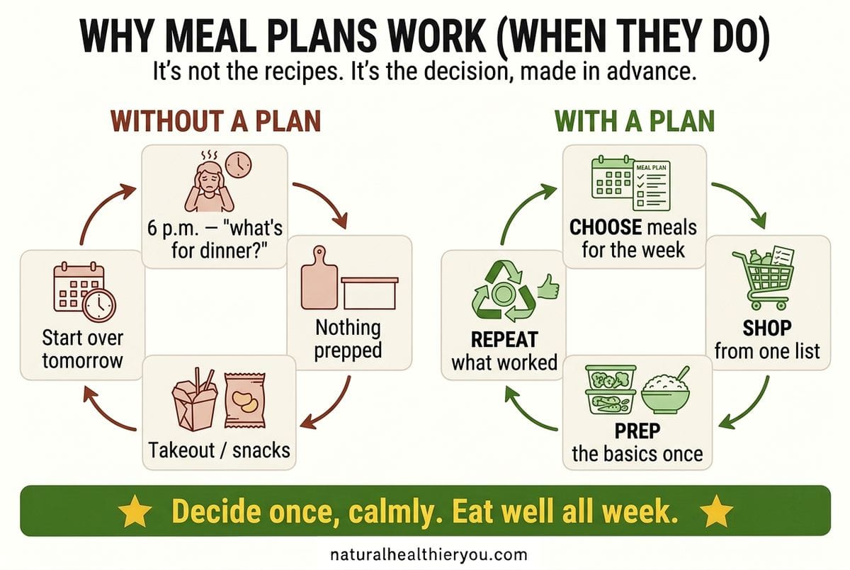 Infographic: the Simple Slim Kitchen weekly loop