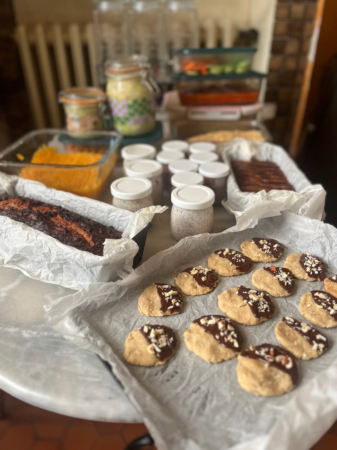 Batch repas et go&ucirc;ters pr&eacute;par&eacute;s &agrave; l'avance
