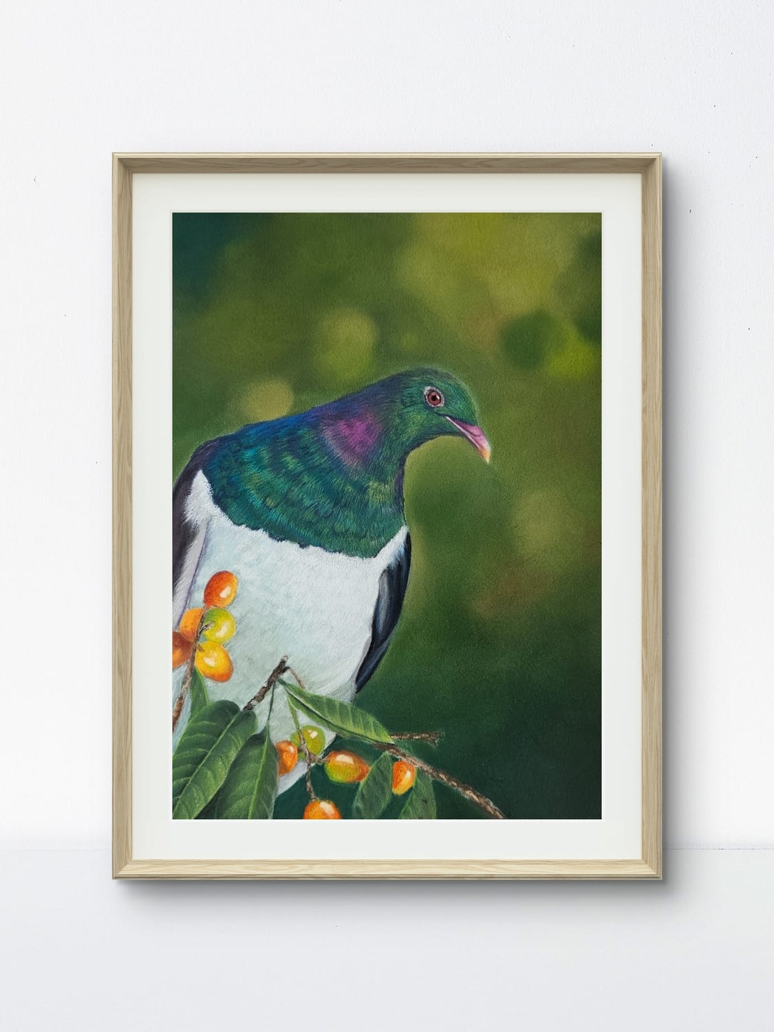 Kereru sitting in tree Art Print