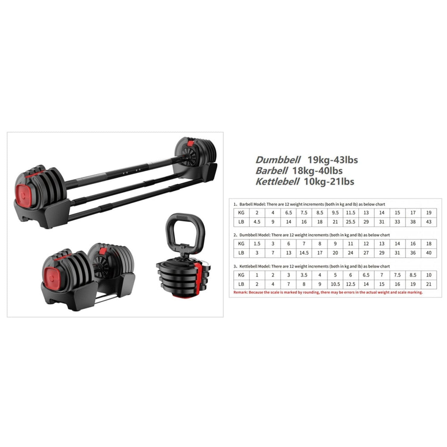 gantere techfit 3 in 1 reglabile