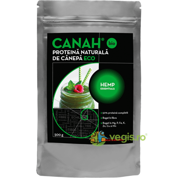 pudra proteica din canepa eco 500 grame
