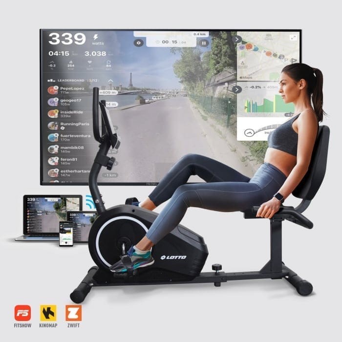 bicicleta magentica recumbent lotto comodo