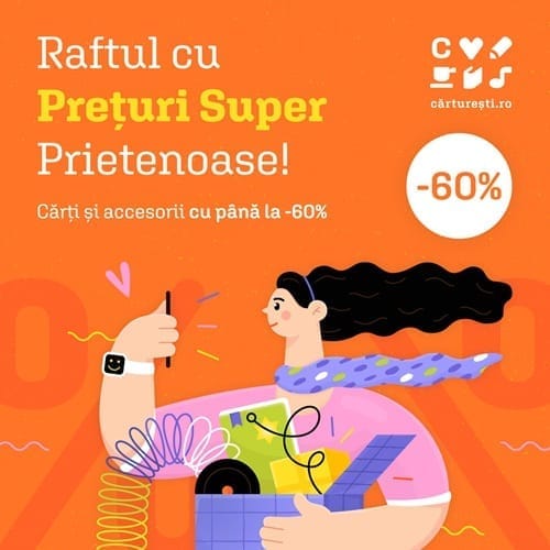 raftul cu preturi prietenoase la  carturesti