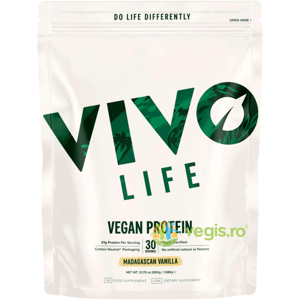 proteina vegetala mazare canepa si dovleac vivo life 900 g