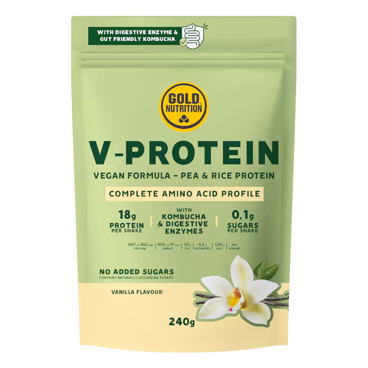 proteina vegetala v-protein 240 g gold nutrition