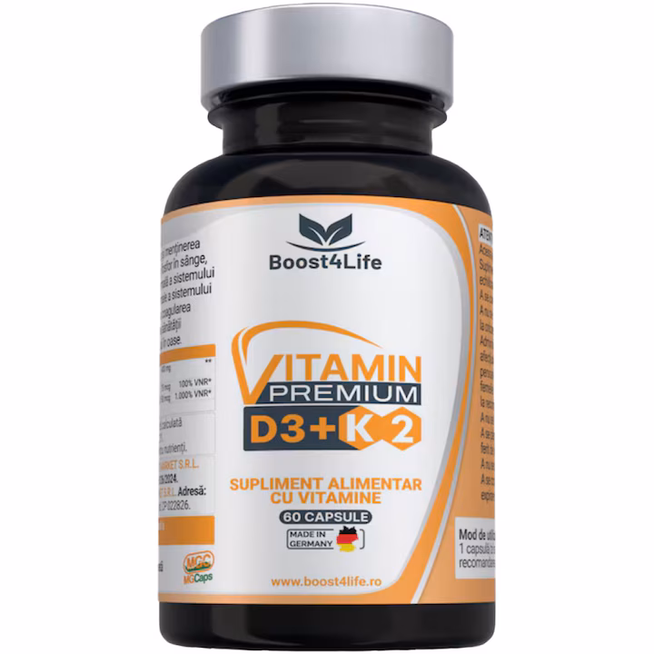 vitamine premium d3+k2 60 capsule Boost4life