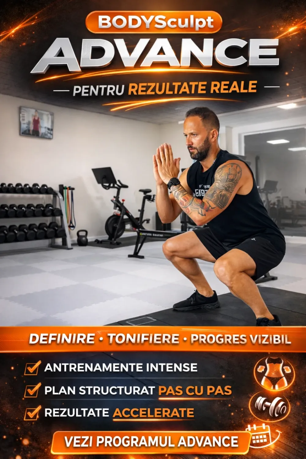 program de antrenament acasa bodysculpt start