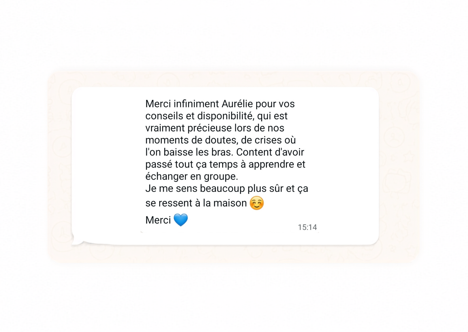 Témoignage d'une famille accompagnée en guidance parentale.