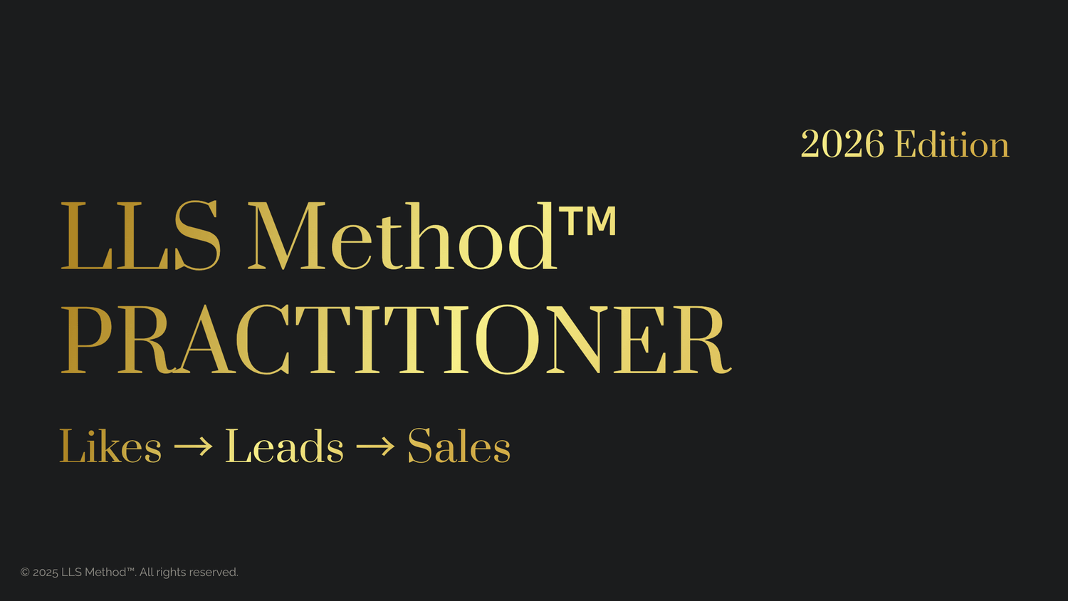 LLS Practitioner cover, Likes to Leads to Sales.