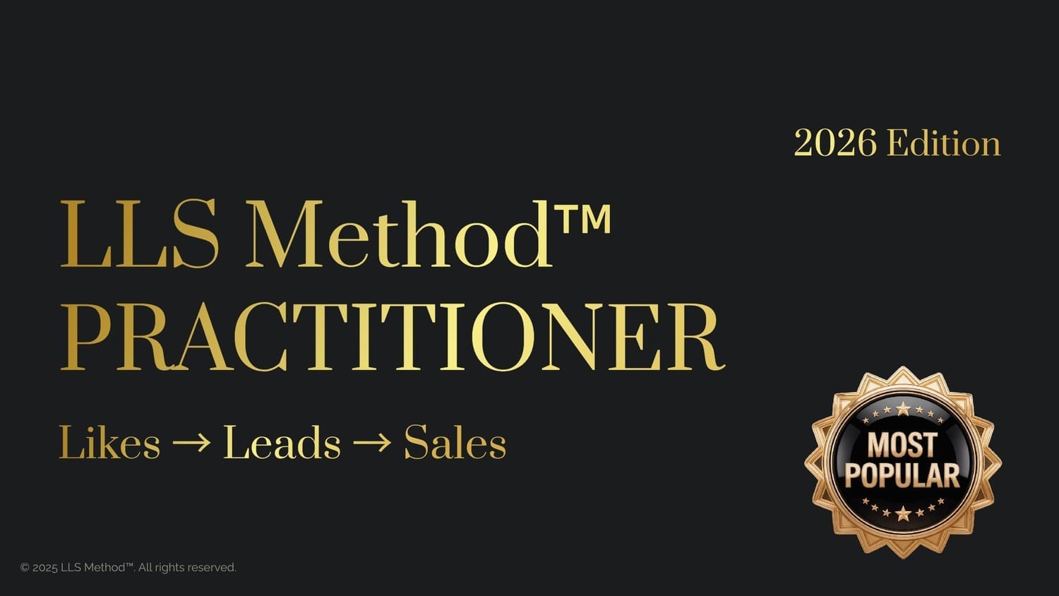 LLS Practitioner cover, Likes to Leads to Sales.