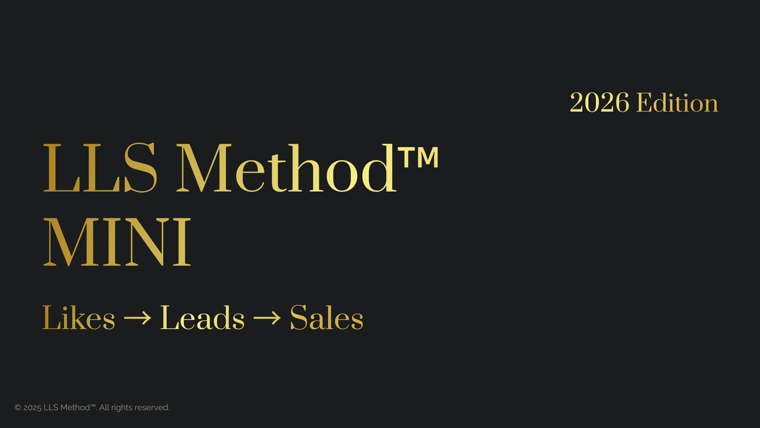 LLS Kickstarter cover, Likes to Leads to Sales.