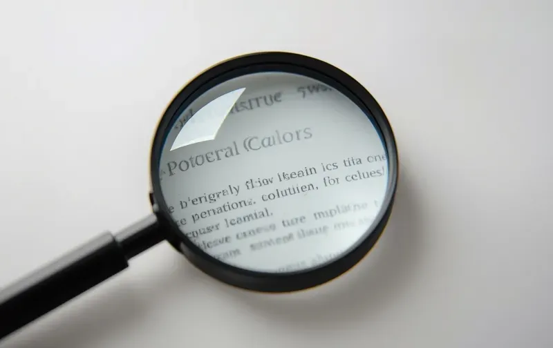 magnifying glass document