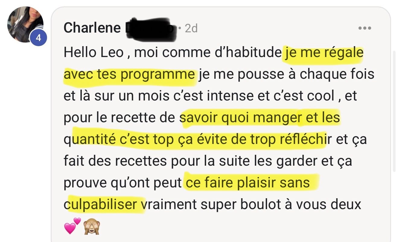 Témoignage cliente Glow Booty screenshot 4
