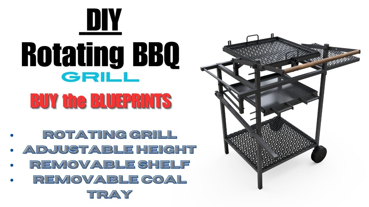 DIY Blue Prints Rotating Barbeque Grill