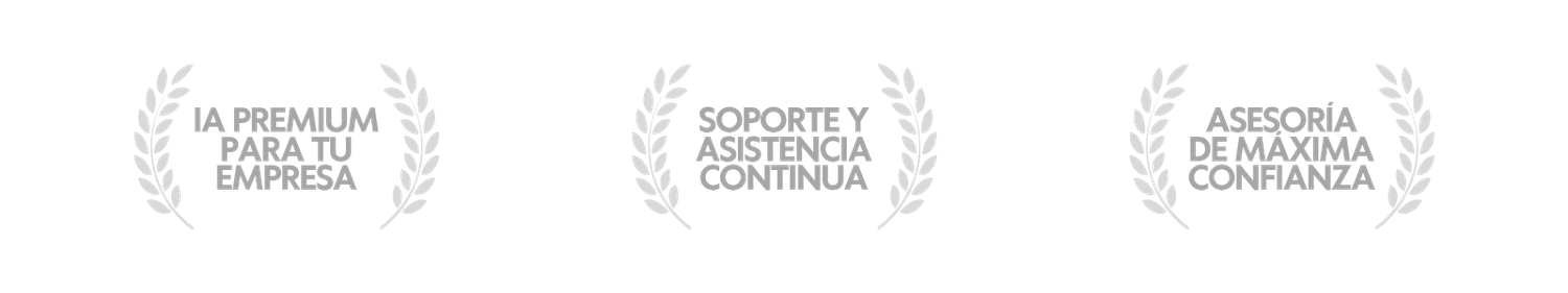 IA premium para tu empresa · Soporte y asistencia continua · Asesoría de máxima confianza