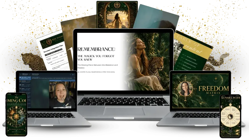 The Money Magick Method course bundle shown on laptop, tablet and phone