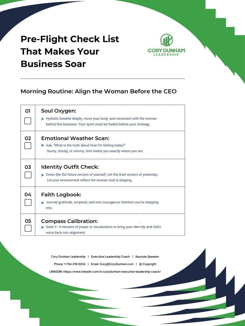 Women's Business Owners Pre-Flight Check list to Soar