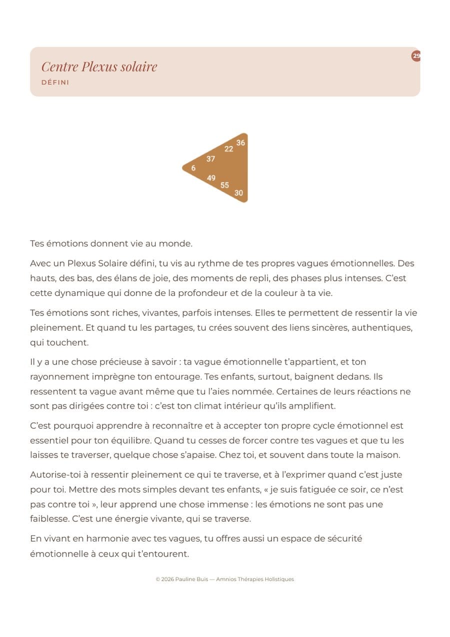 Page : le centre Plexus solaire