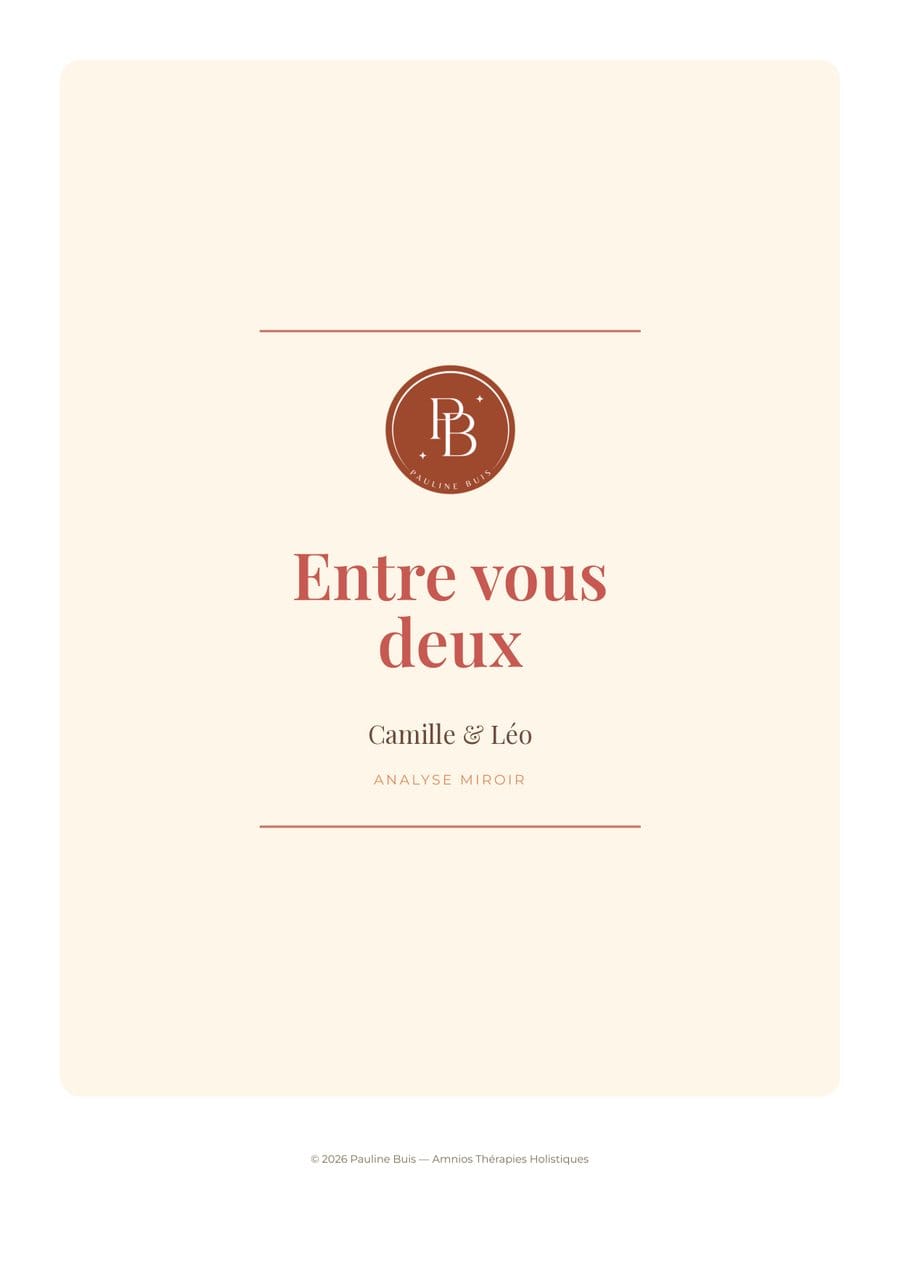 Couverture du livret Entre vous deux