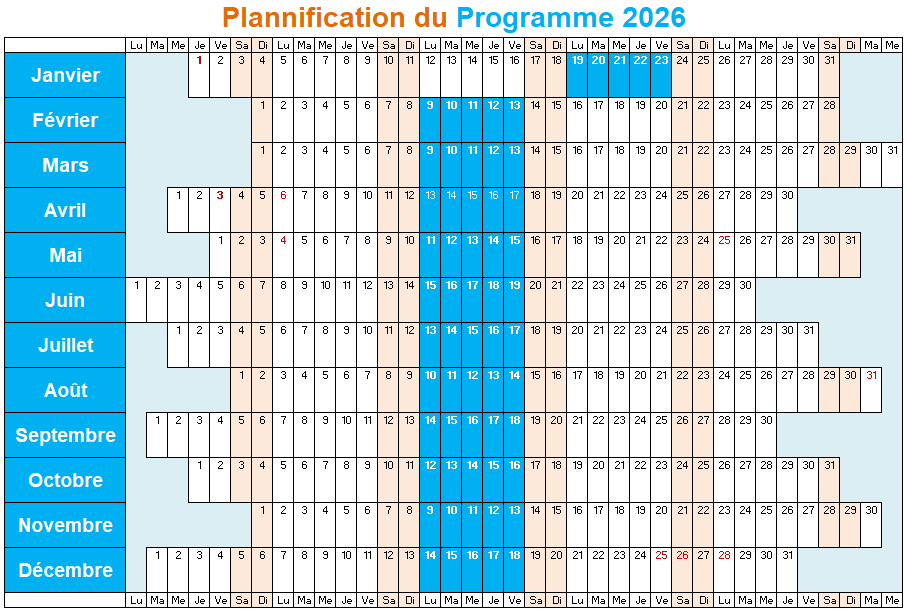 Planning Annuel Programme 2026