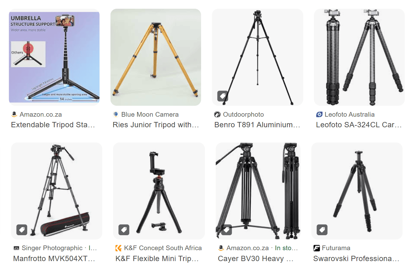 Long Leg Tripods for YouTube